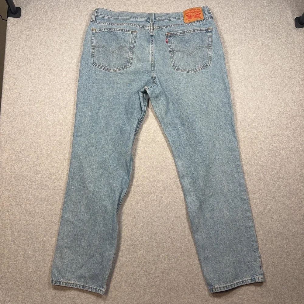 Levis 541 Jeans Mens 36x32 Blue Athletic Taper Stretch Denim Light Wash Pants
